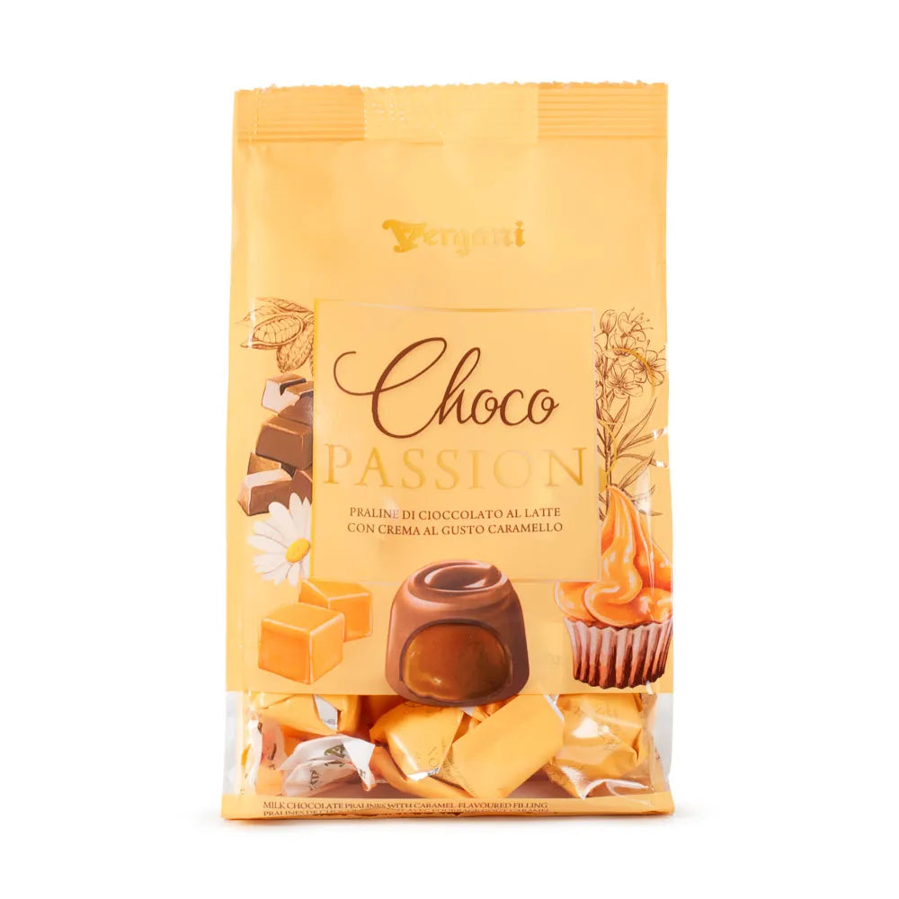 Vergani Choco Passion Milk Chocolate Pralines w/ Caramel 120g (Italy)