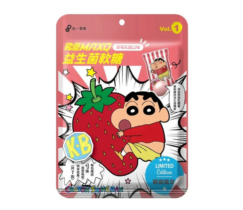 Feilei MaxQ Chew Strawberry Candy 60g x Crayon Shin-chan (Taiwan)