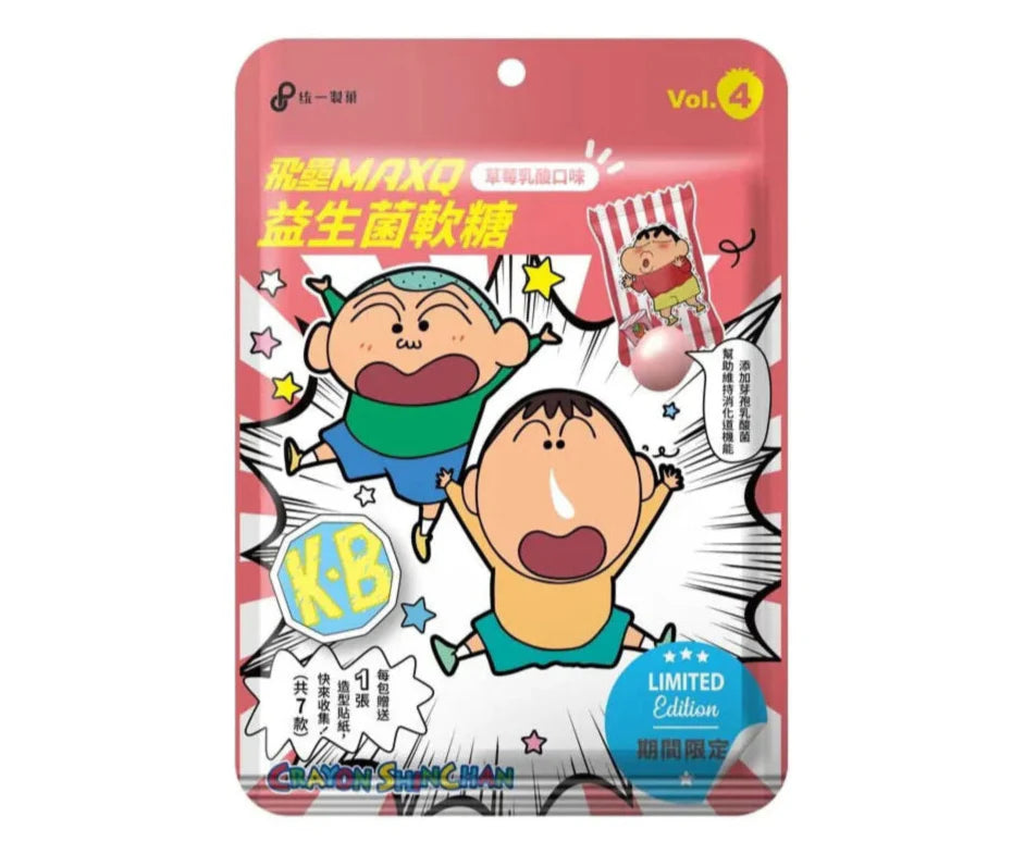 Feilei MaxQ Chew Strawberry Candy 60g x Crayon Shin-chan (Taiwan)