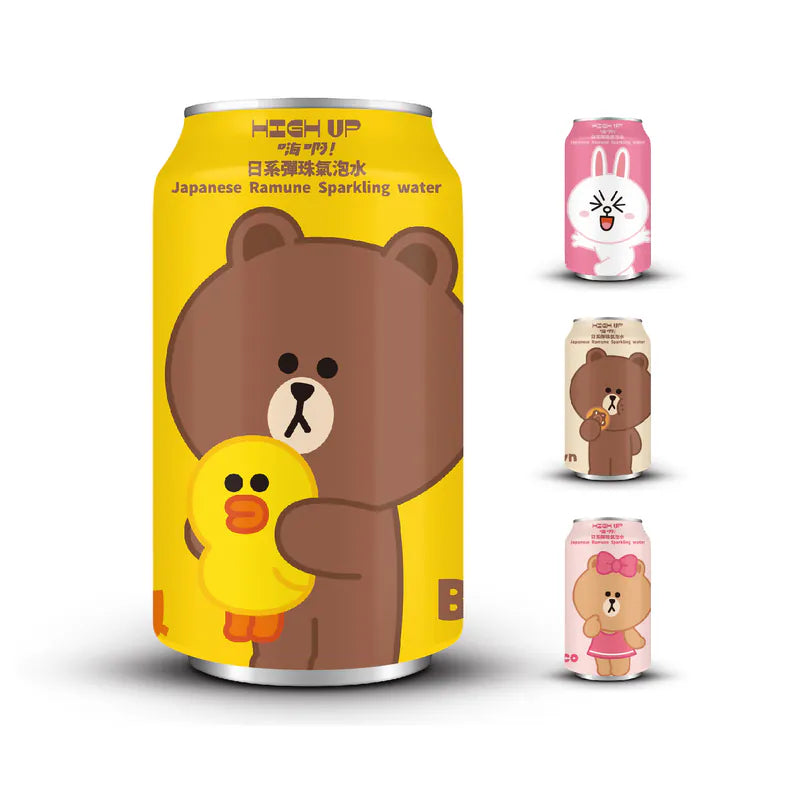 Line Friends Japanese Ramune Soda Original 330ml (Taiwan)