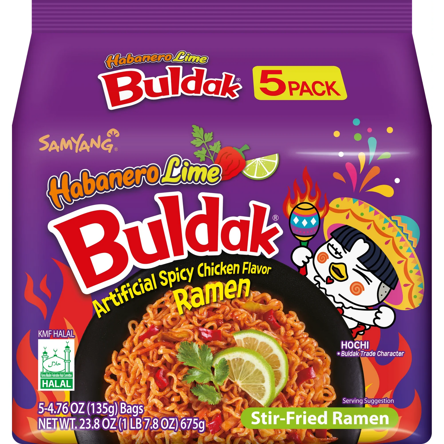Buldak Habanero Lime Ramen 5pck (Korea)