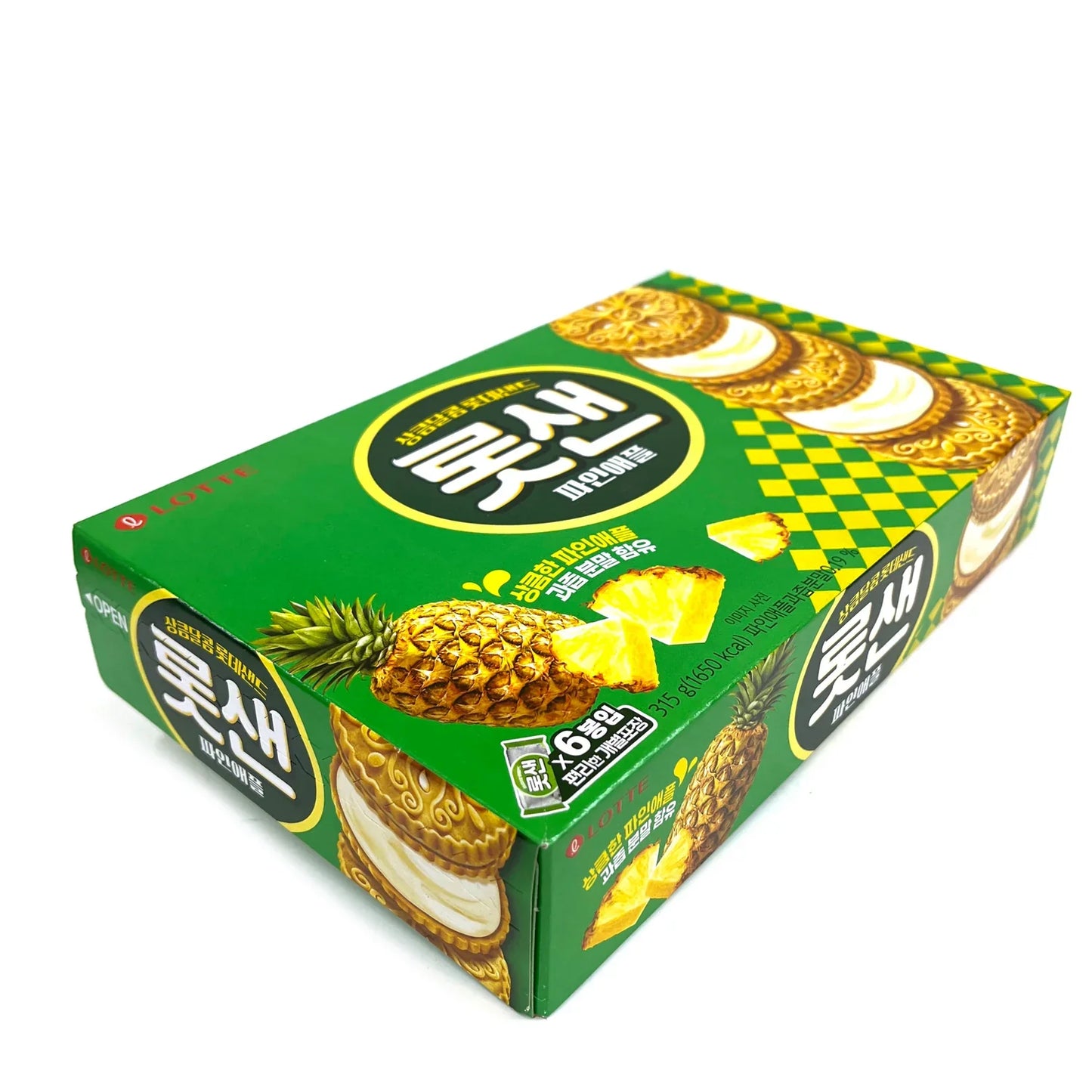 Lotte Pineapple Sandwich Cookie 315g (Korea)