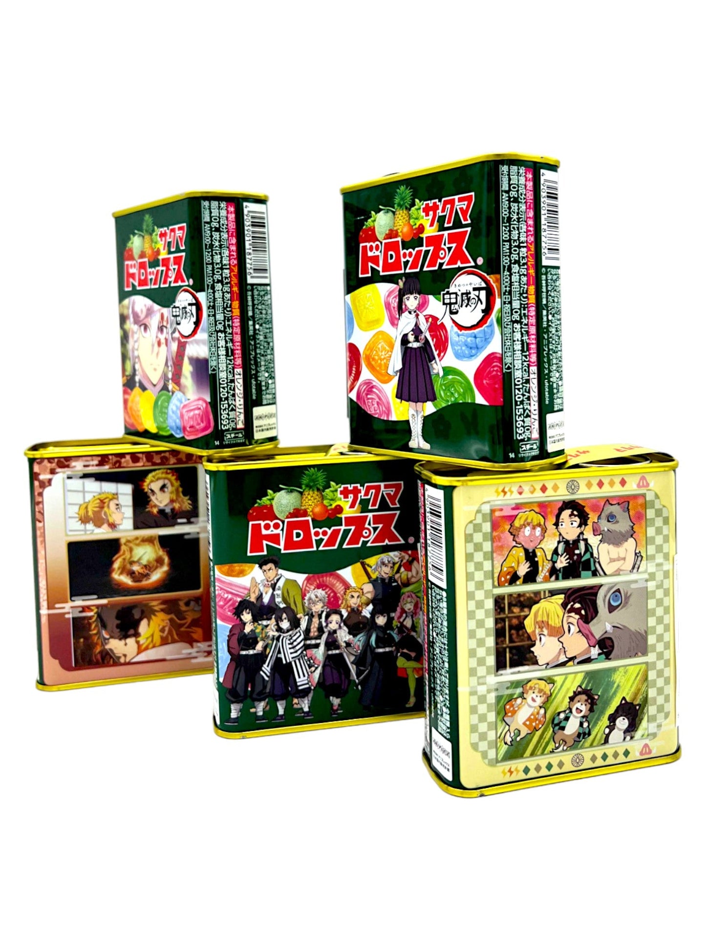 Sakuma Drops Damon Slayer, Kimetsu no Yaiba Hard Fruit Candy (Japan)