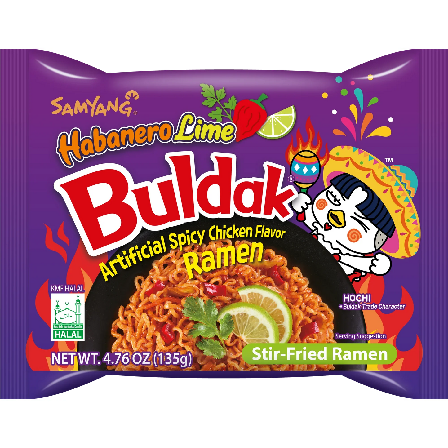 Buldak Habanero Lime Ramen 5pck (Korea)
