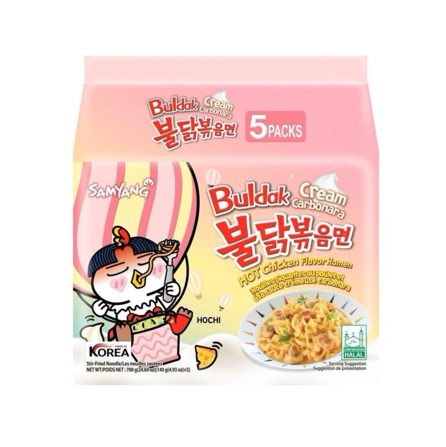 Buldak Spicy Chicken Cream Carbonara Ramen 5pck (Korea)