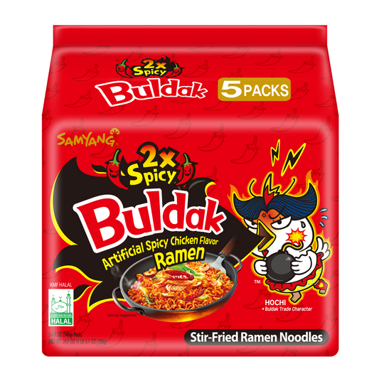 Buldak Spicy Chicken Ramen 2x Spicy 5pck (Korea)